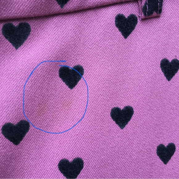 Topshop Heart Cropped Pants. Dusty Rose with black hearts. Women’s US 8 … - Picture 15 of 16